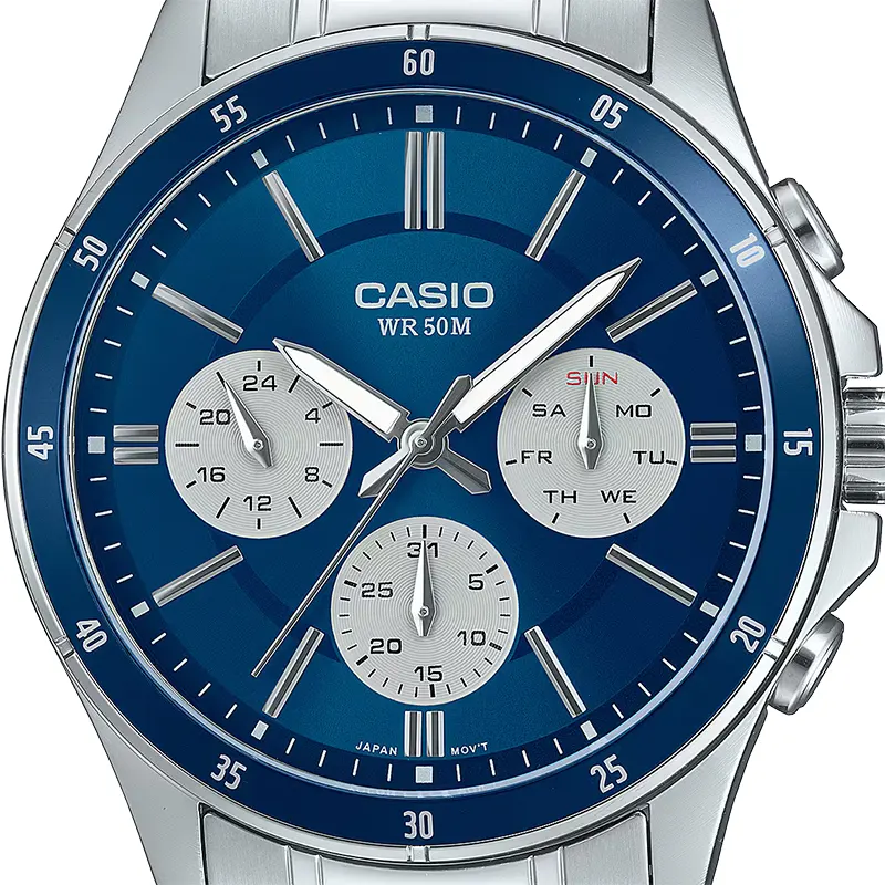 Casio Enticer Japan Quartz Blue Dial Men's Watch- MTP-1374D-2A3VDF